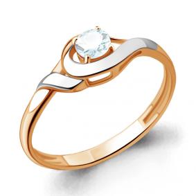 Кольцо из золочёного серебра AQUAMARINE А6929302-пк с топазом А6929302-пк фото