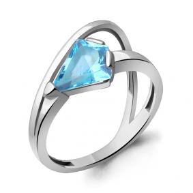 Серебряное кольцо AQUAMARINE А6930792 с топазом А6930792 фото