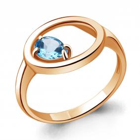 Кольцо из золочёного серебра AQUAMARINE А6933705-п с топазом А6933705-п фото