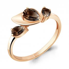 Кольцо из золочёного серебра AQUAMARINE А6935601-п с кварцем А6935601-п фото