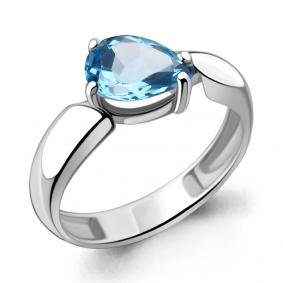 Серебряное кольцо AQUAMARINE А6935805 с топазом А6935805 фото