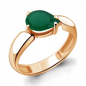 Кольцо из золочёного серебра AQUAMARINE А6935809-п с агатом А6935809-п фото