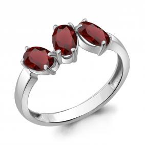 Серебряное кольцо AQUAMARINE А6939003 с гранатом А6939003 фото