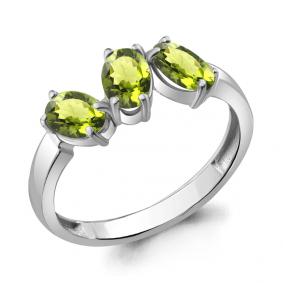 Серебряное кольцо AQUAMARINE А6939007 с хризолитом А6939007 фото