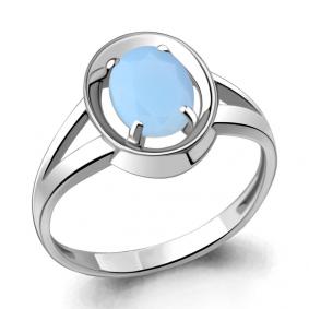 Серебряное кольцо AQUAMARINE А69419605 с халцедоном А69419605 фото