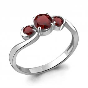 Серебряное кольцо AQUAMARINE А6942903 с гранатом А6942903 фото