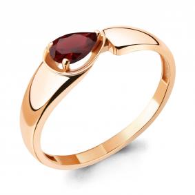 Кольцо из золочёного серебра AQUAMARINE А6945103-п с гранатом А6945103-п фото