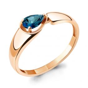 Кольцо из золочёного серебра AQUAMARINE А6945108-п с Лондон топазом А6945108-п фото