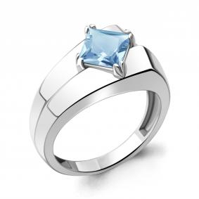Серебряное кольцо AQUAMARINE А6947405 с топазом А6947405 фото