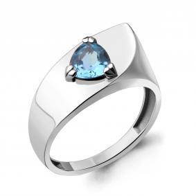 Серебряное кольцо AQUAMARINE А6947605 с топазом А6947605 фото