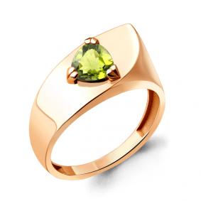Кольцо из золочёного серебра AQUAMARINE А6947607-п с хризолитом А6947607-п фото