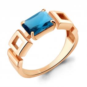 Кольцо из золочёного серебра AQUAMARINE А6951693-п с Лондон топазом А6951693-п фото