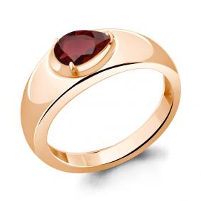 Кольцо из золочёного серебра AQUAMARINE А6951903-п с гранатом А6951903-п фото