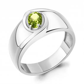 Серебряное кольцо AQUAMARINE А6952607 с хризолитом А6952607 фото