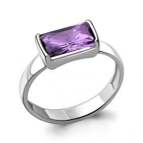 Серебряное кольцо AQUAMARINE А6954684 с аметистом А6954684 фото