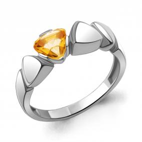 Серебряное кольцо AQUAMARINE А6957606 с цитрином А6957606 фото