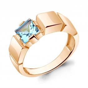 Кольцо из золочёного серебра AQUAMARINE А6957705-п с топазом А6957705-п фото