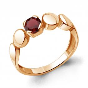 Кольцо из золочёного серебра AQUAMARINE А6957803-п с гранатом А6957803-п фото