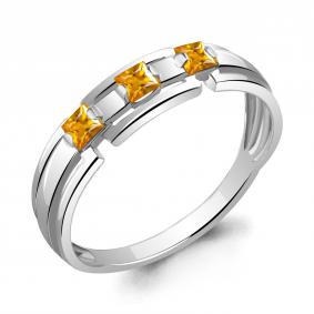 Серебряное кольцо AQUAMARINE А6958006 с цитрином А6958006 фото