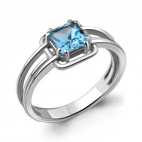 Серебряное кольцо AQUAMARINE А6960405 с топазом А6960405 фото