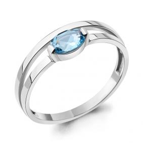 Серебряное кольцо AQUAMARINE А6962305 с топазом А6962305 фото