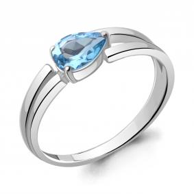 Серебряное кольцо AQUAMARINE А6962905 с топазом А6962905 фото