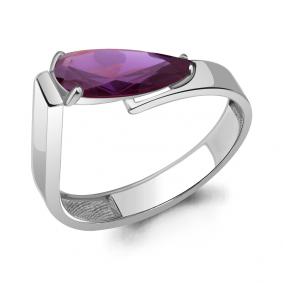 Серебряное кольцо AQUAMARINE А6964784 с аметистом А6964784 фото