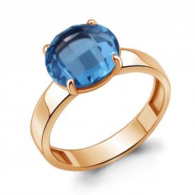 Кольцо из золочёного серебра AQUAMARINE А6964892-п с топазом А6964892-п фото