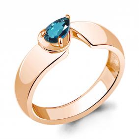 Кольцо из золочёного серебра AQUAMARINE А6967608-п с Лондон топазом А6967608-п фото