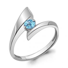 Серебряное кольцо AQUAMARINE А6973905 с топазом А6973905 фото