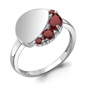 Серебряное кольцо AQUAMARINE А6975203 с гранатом А6975203 фото