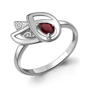 Серебряное кольцо AQUAMARINE А6975503 с гранатом А6975503 фото