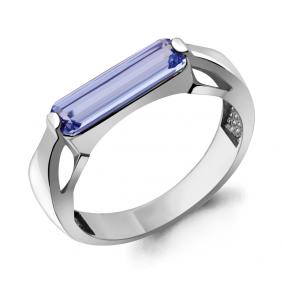 Серебряное кольцо AQUAMARINE А69757603 с танзанитом А69757603 фото