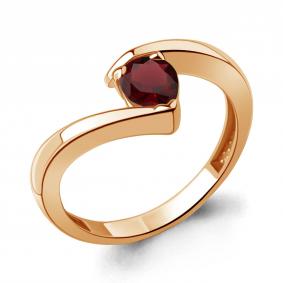 Кольцо из золочёного серебра AQUAMARINE А6982303-п с гранатом А6982303-п фото