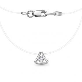 Колье на леске AQUAMARINE с фианитом А73615А А73615А фото