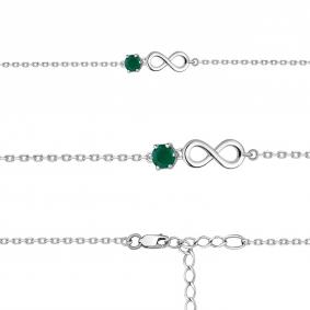 Серебряный браслет AQUAMARINE А7364009 с агатом А7364009 фото