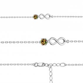 Серебряный браслет AQUAMARINE А7364019 с султанитом А7364019 фото