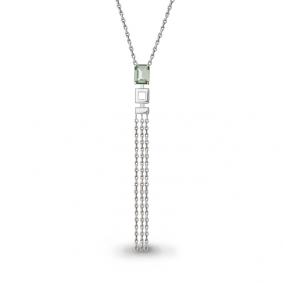 Серебряное колье AQUAMARINE А7364815 с празиолитом А7364815 фото
