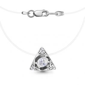 Колье на леске AQUAMARINE с фианитом А73668А А73668А фото