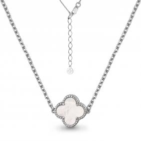 Серебряное колье AQUAMARINE А73829 с перламутром А73829 фото