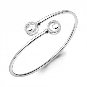 Серебряный браслет AQUAMARINE А74163А с фианитом А74163А фото