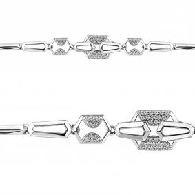 Серебряный браслет AQUAMARINE А74224А с фианитом А74224А фото