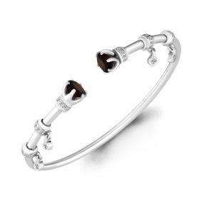 Серебряный браслет AQUAMARINE А7438503А с фианитом и гранатом А7438503А фото