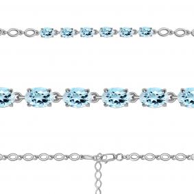Серебряный браслет AQUAMARINE А7446802 с топазом А7446802 фото