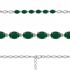 Серебряный браслет AQUAMARINE А7446809 с агатом А7446809 фото