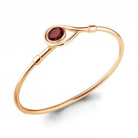 Браслет из золочёного серебра AQUAMARINE А7455603-п с гранатом А7455603-п фото