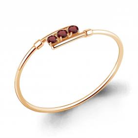 Браслет из золочёного серебра AQUAMARINE А7456103-п с гранатом А7456103-п фото