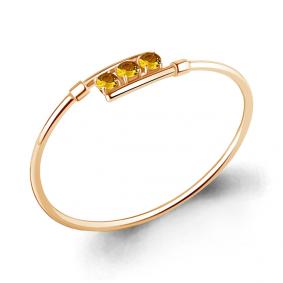 Браслет из золочёного серебра AQUAMARINE А7456106-п с цитрином А7456106-п фото