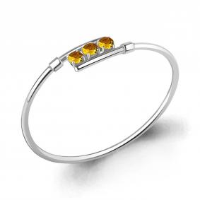 Серебряный браслет AQUAMARINE А7456106 с цитрином А7456106 фото