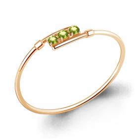 Браслет из золочёного серебра AQUAMARINE А7456107-п с хризолитом А7456107-п фото